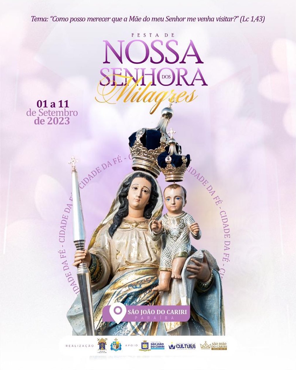 Santuário de Nossa Senhora dos Milagres lança oficialmente a festa da